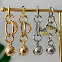 Ball long chain earrings
