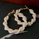 Pearl twist hoop