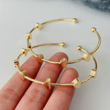 Metal heart bangle