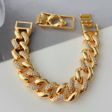 Gold18k plated chunky chain bracelet