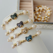 elasticity beart pearl bracelet