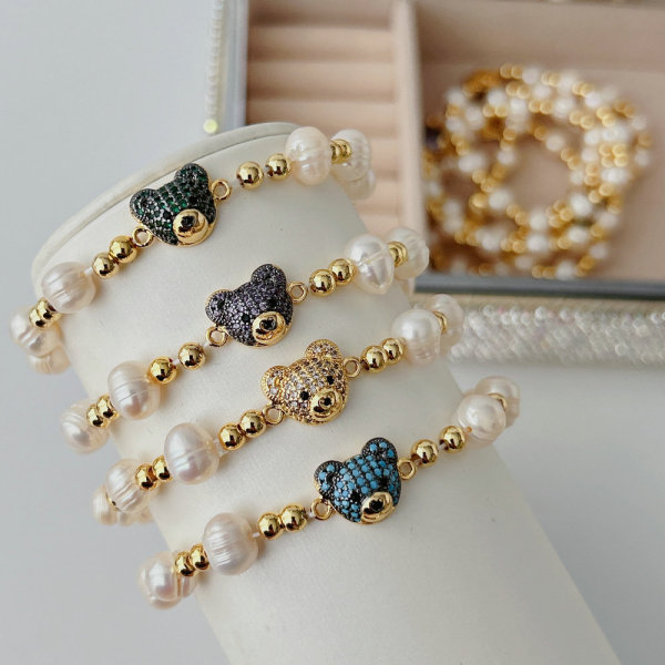 elasticity beart pearl bracelet