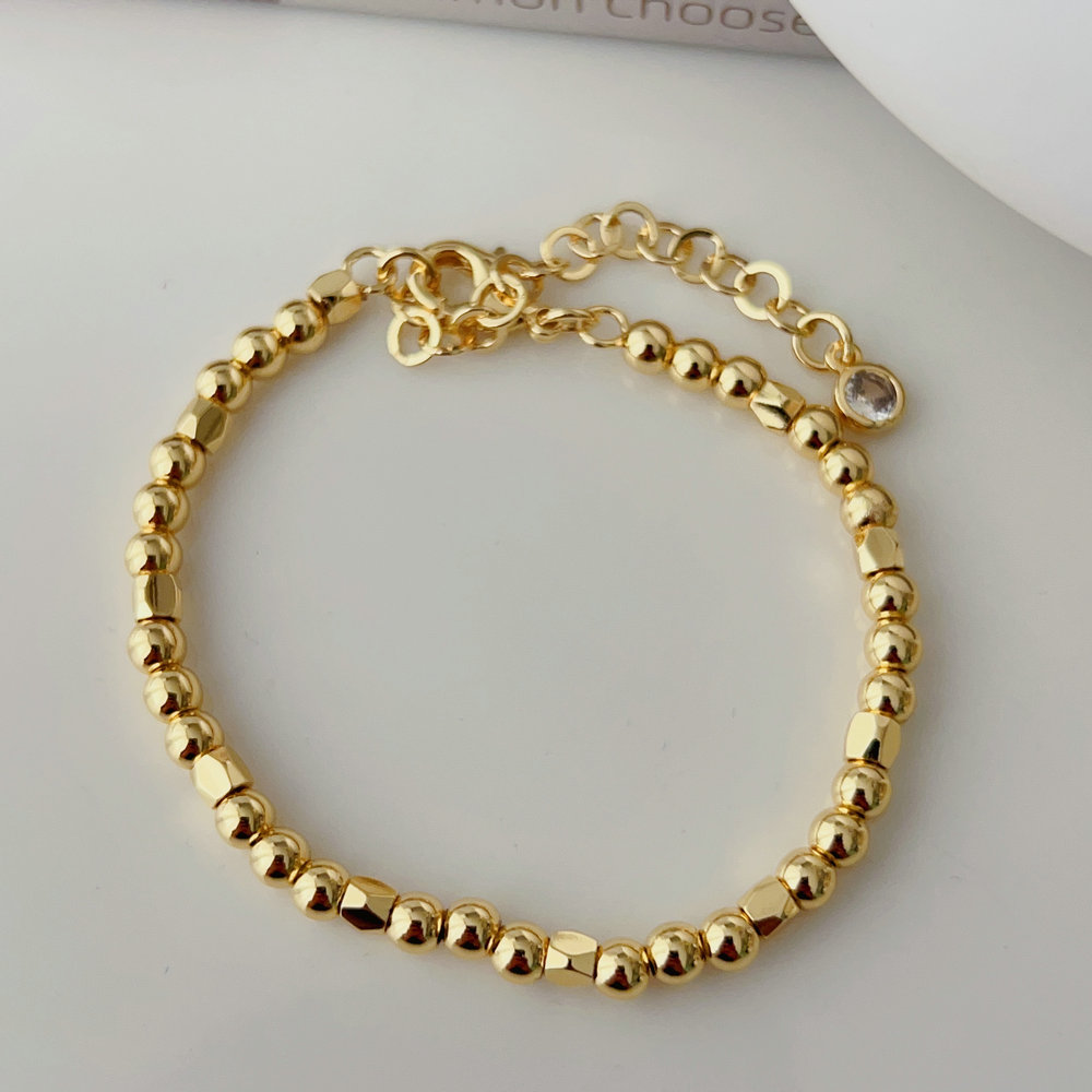 Gold beaded bracelet