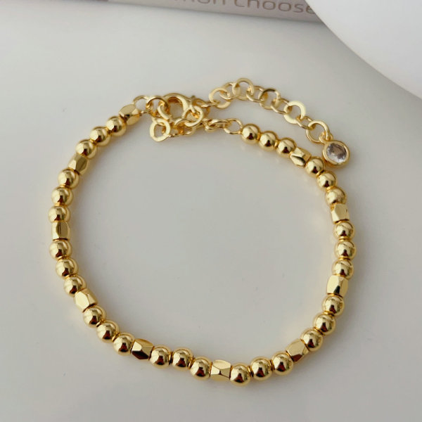 Gold beaded bracelet