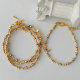 Silver and gold bead bracelet