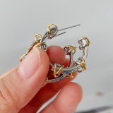 silver and gold mxi hoop earrings