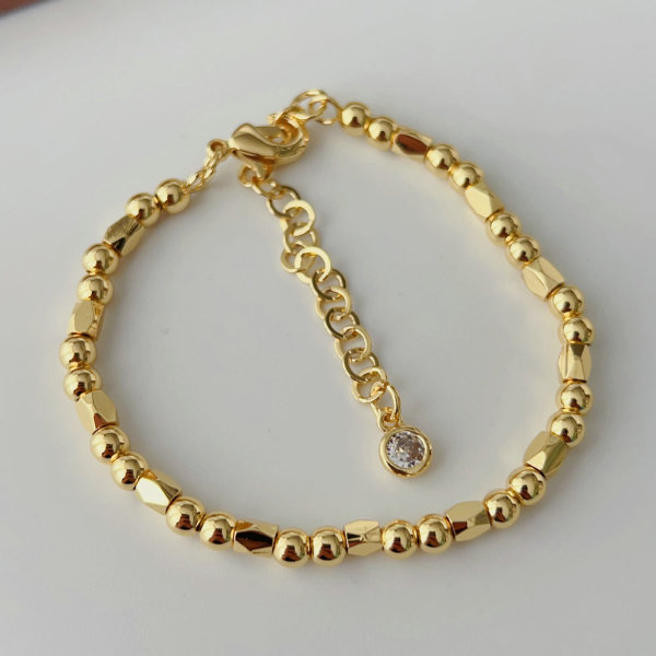 Gold beaded bracelet