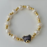 elasticity beart pearl bracelet