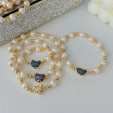 elasticity beart pearl bracelet