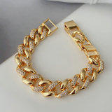 Gold18k plated chunky chain bracelet