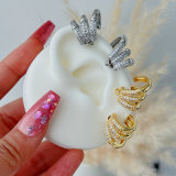 Pave zircon hoop earrings