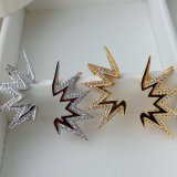 Pave star earrings
