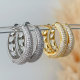 Pave chunky zircon hoop