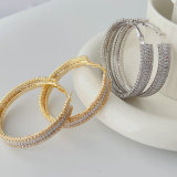 Big chunky zircon earrings