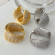 Pave u hoop earrings