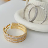 Big chunky zircon earrings
