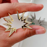 Pave star earrings