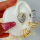 Pave zircon hoop earrings