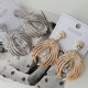 Pave wing charm earrings