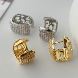 Pave zircon chunky hoop