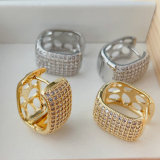 Pave zircon chunky hoop