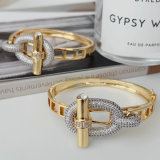 Pave siver circle bangle