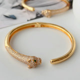 Pave tiger bangle