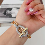 Pave siver circle bangle