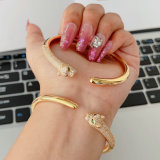 Pave tiger bangle