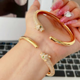 Pave tiger bangle