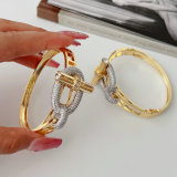 Pave siver circle bangle