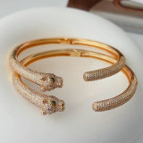 Pave tiger bangle
