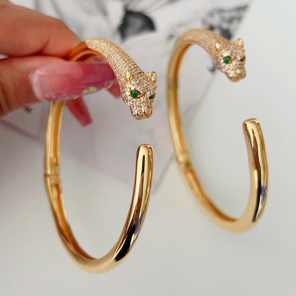 Pave tiger bangle