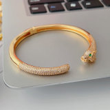 Pave tiger bangle