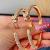 Pave tiger bangle