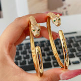 Pave tiger bangle