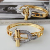 Pave siver circle bangle