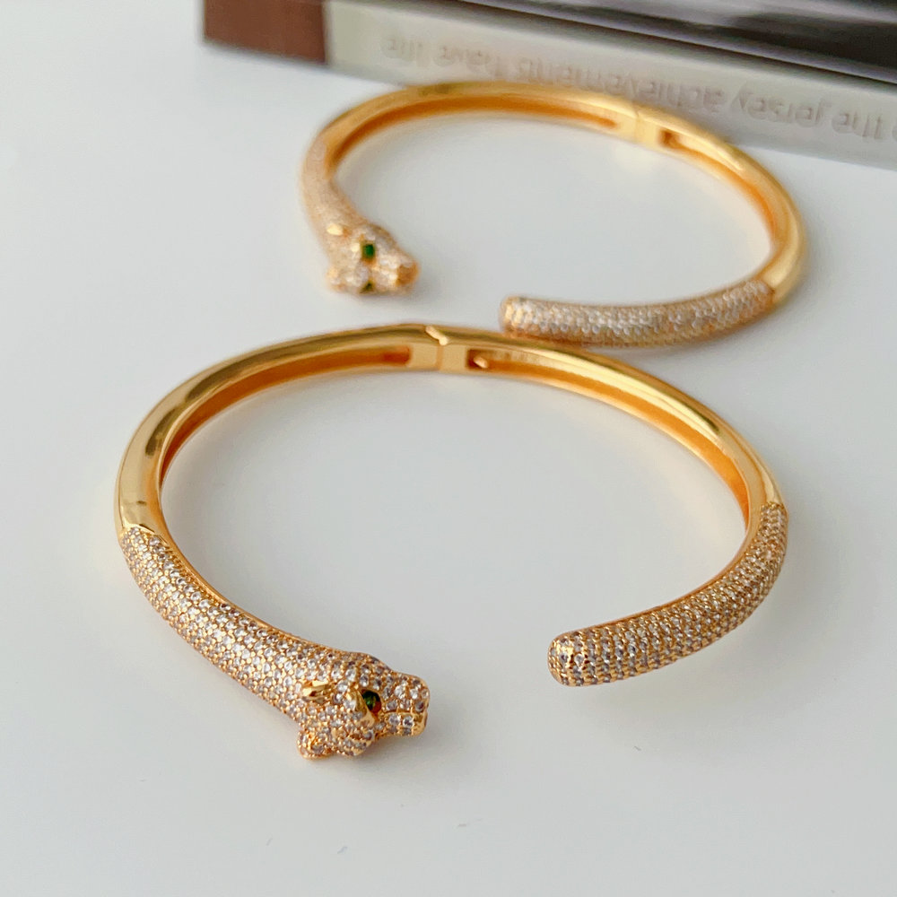 Pave tiger bangle