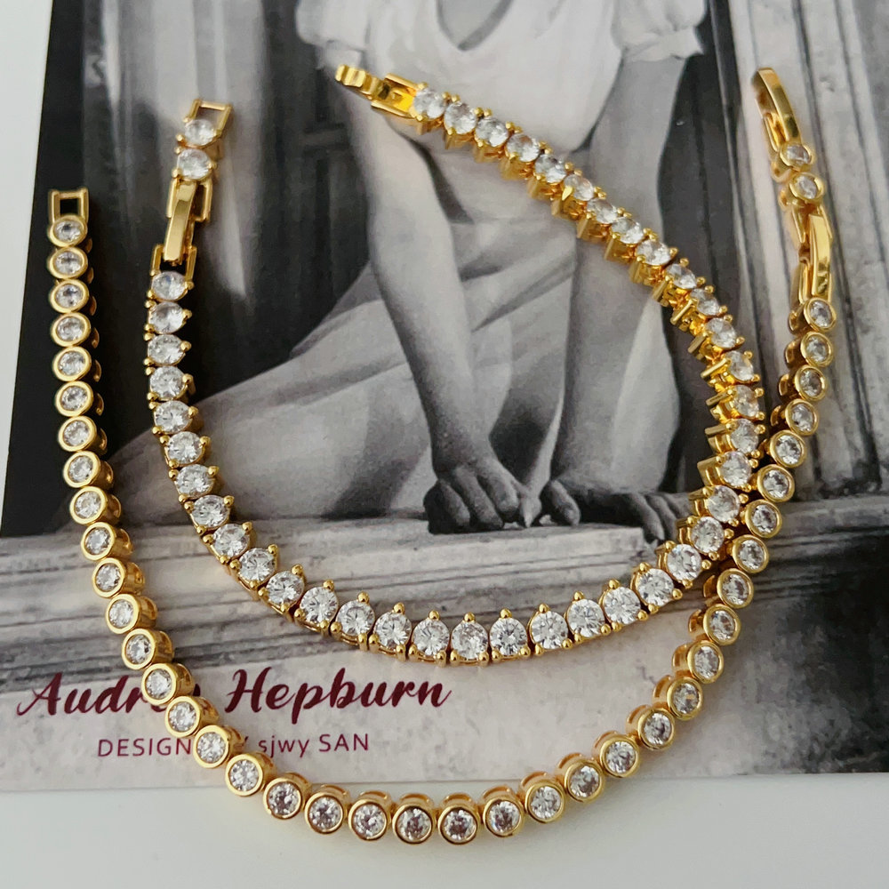 Pave tennise chain bracelet