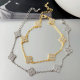 Pave zircon clover bracelet