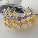 Pave clover bangle