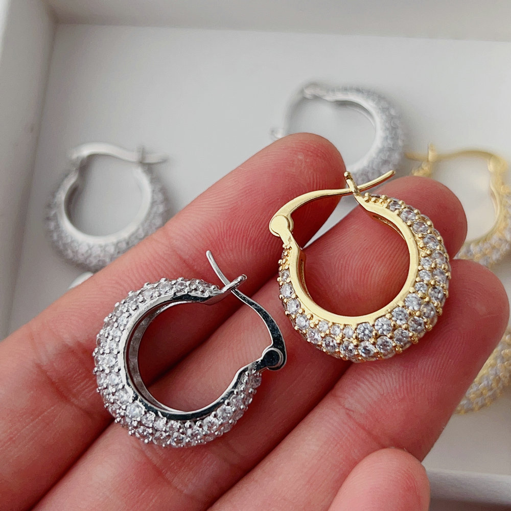 Pave zircon hoop