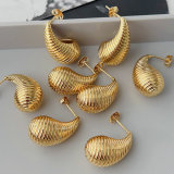 Metal water drop earrings