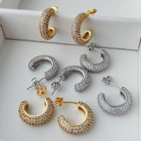 Pave zircon basic hoop