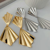 Chunky long leaf earrings