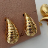 Metal water drop earrings