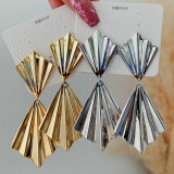 Chunky long leaf earrings
