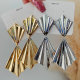 Chunky long leaf earrings