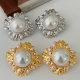 Fashion flower pearl earrings