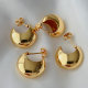 Metal moon earrings